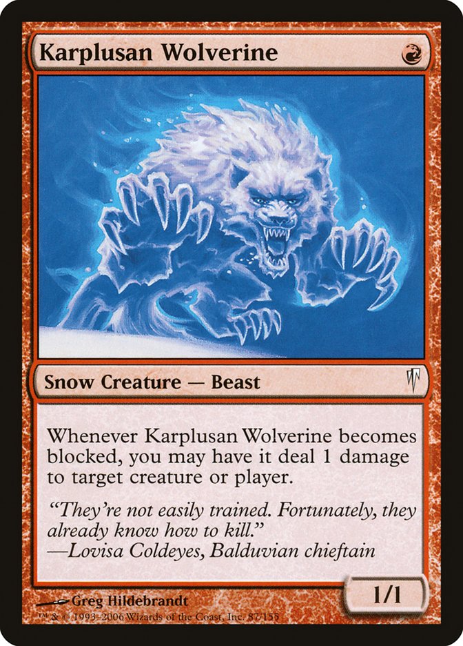 Karplusan Wolverine [Coldsnap] | Dragon's Lair Comics and Fantasy Houston TX