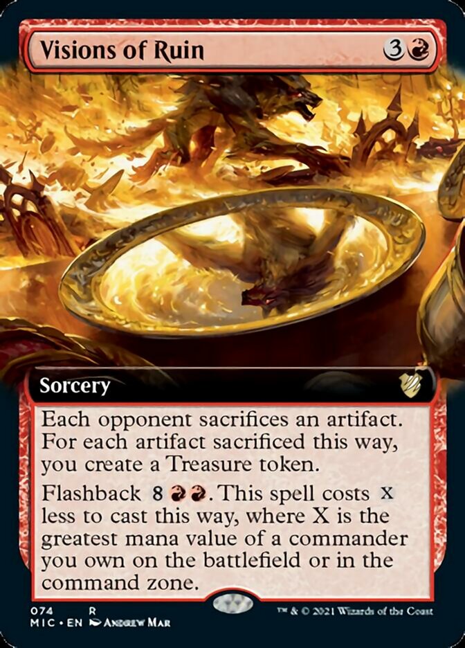 Visions of Ruin (Extended Art) [Innistrad: Midnight Hunt Commander] | Dragon's Lair Comics and Fantasy Houston TX