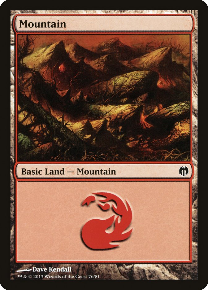 Mountain (76) [Duel Decks: Heroes vs. Monsters] | Dragon's Lair Comics and Fantasy Houston TX
