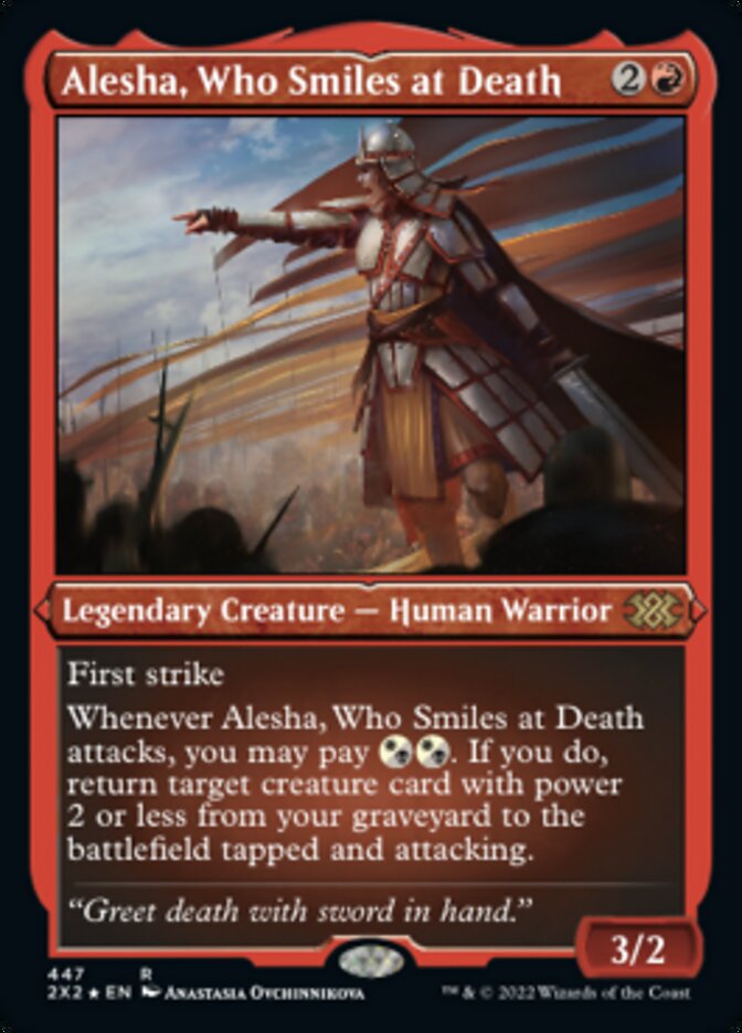 Alesha, Who Smiles at Death (Foil Etched) [Double Masters 2022] | Dragon's Lair Comics and Fantasy Houston TX