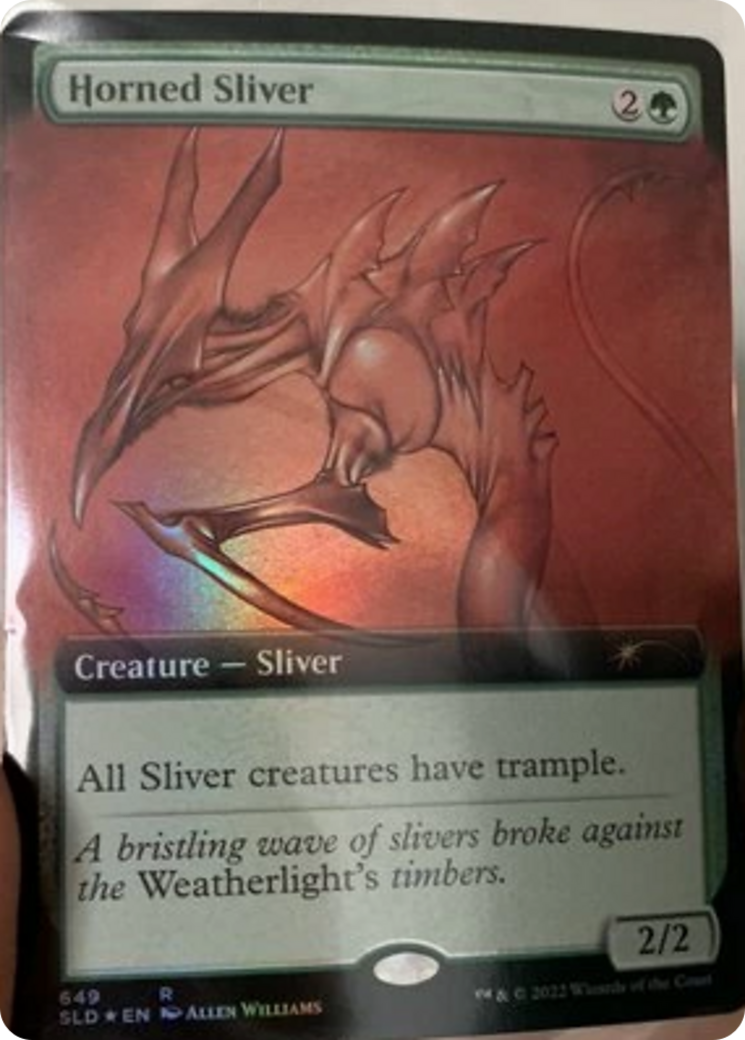 Horned Sliver (Extended Art) [Secret Lair Drop Promos] | Dragon's Lair Comics and Fantasy Houston TX
