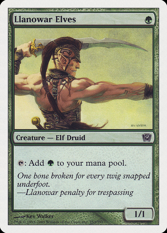 Llanowar Elves (9th Edition) [Oversize Cards] | Dragon's Lair Comics and Fantasy Houston TX