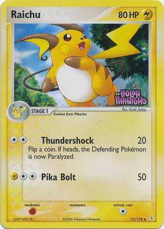 Raichu (51/110) (Stamped) [EX: Holon Phantoms] | Dragon's Lair Comics and Fantasy Houston TX