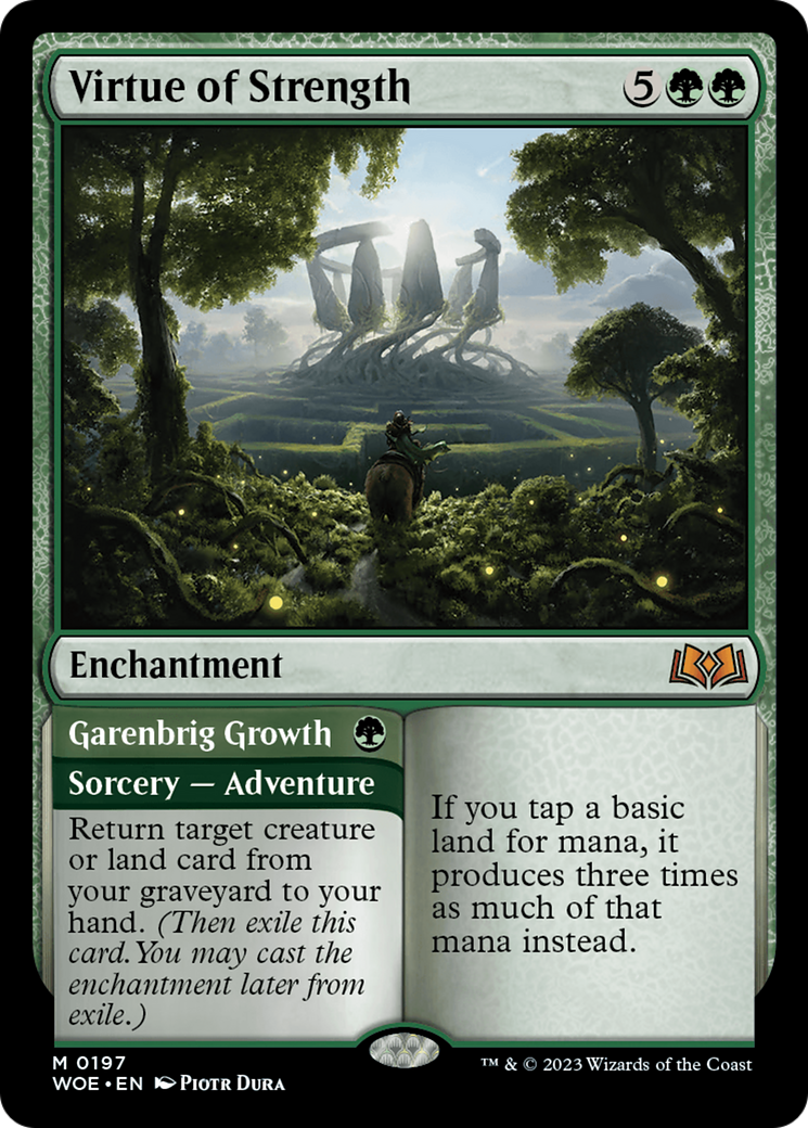 Virtue of Strength // Garenbrig Growth [Wilds of Eldraine] | Dragon's Lair Comics and Fantasy Houston TX