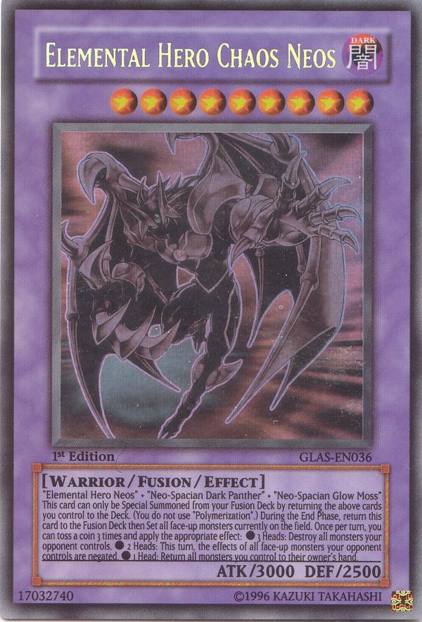 Elemental Hero Chaos Neos [GLAS-EN036] Ghost Rare | Dragon's Lair Comics and Fantasy Houston TX