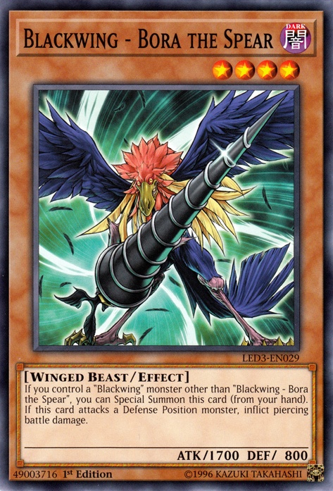 Blackwing - Bora the Spear [LED3-EN029] Common | Dragon's Lair Comics and Fantasy Houston TX