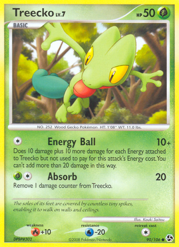 Treecko (90/106) [Diamond & Pearl: Great Encounters] | Dragon's Lair Comics and Fantasy Houston TX