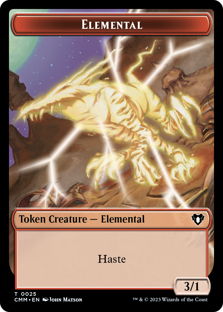 Thopter // Elemental (0025) Double-Sided Token [Commander Masters Tokens] | Dragon's Lair Comics and Fantasy Houston TX