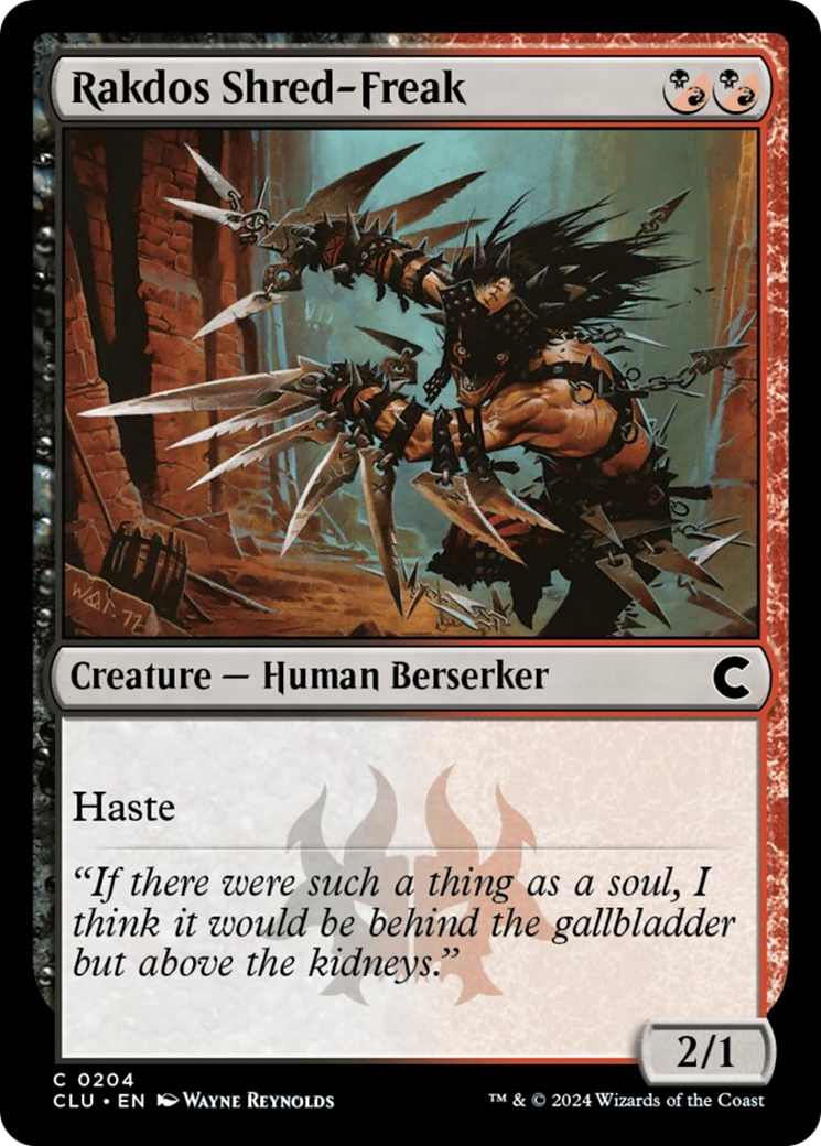 Rakdos Shred-Freak [Ravnica: Clue Edition] | Dragon's Lair Comics and Fantasy Houston TX