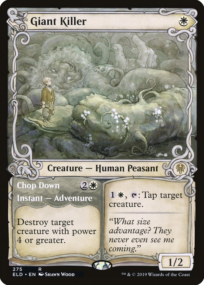 Giant Killer // Chop Down (Showcase) [Throne of Eldraine] | Dragon's Lair Comics and Fantasy Houston TX