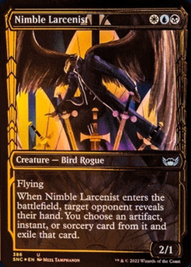 Nimble Larcenist (Showcase Golden Age Gilded Foil) [Streets of New Capenna] | Dragon's Lair Comics and Fantasy Houston TX