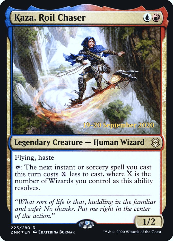 Kaza, Roil Chaser [Zendikar Rising Prerelease Promos] | Dragon's Lair Comics and Fantasy Houston TX