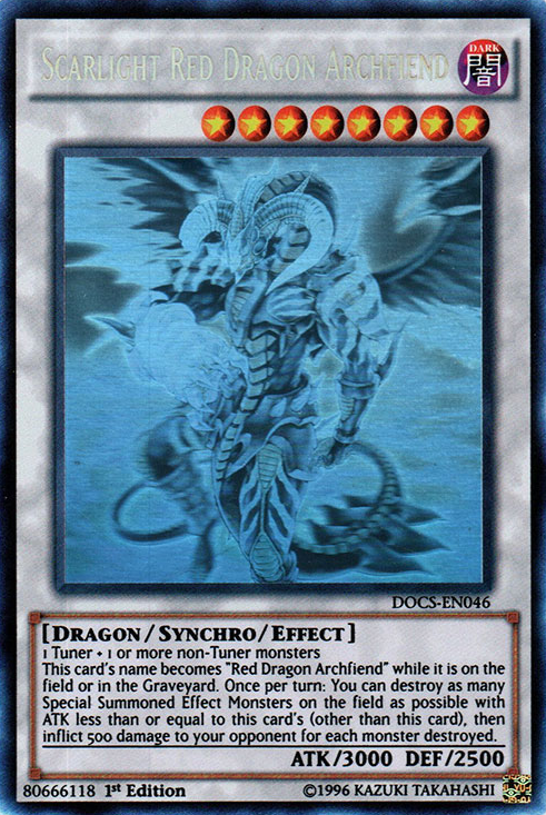 Scarlight Red Dragon Archfiend (Ghost) [DOCS-EN046] Ghost Rare | Dragon's Lair Comics and Fantasy Houston TX
