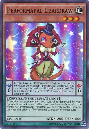 Performapal Lizardraw [OP01-EN006] Super Rare | Dragon's Lair Comics and Fantasy Houston TX