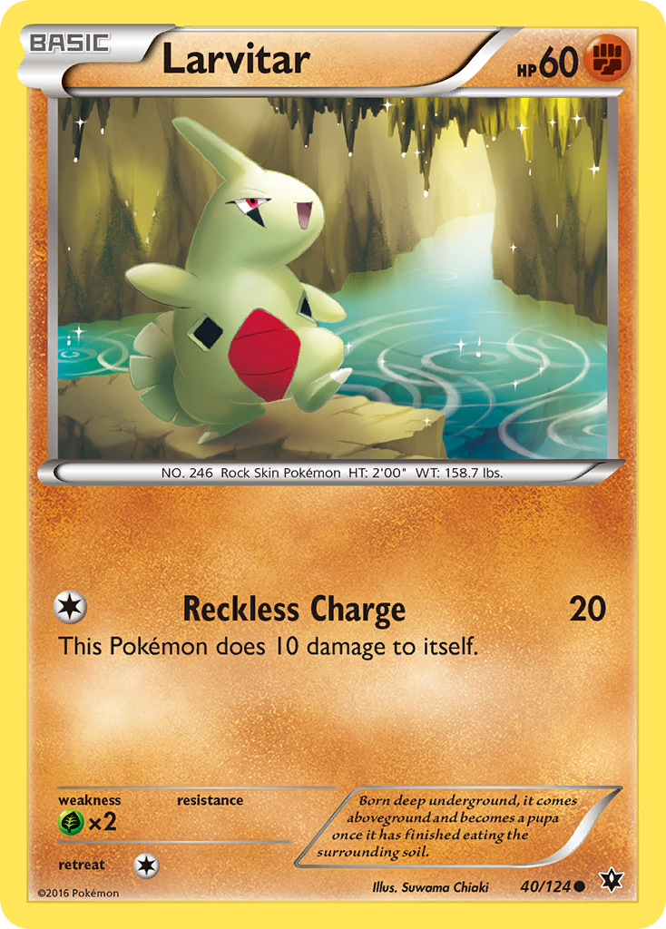 Larvitar (40/124) [XY: Fates Collide] | Dragon's Lair Comics and Fantasy Houston TX