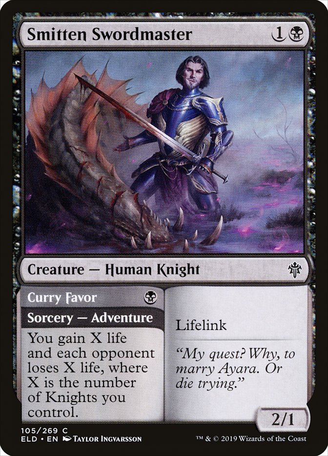 Smitten Swordmaster // Curry Favor [Throne of Eldraine] | Dragon's Lair Comics and Fantasy Houston TX
