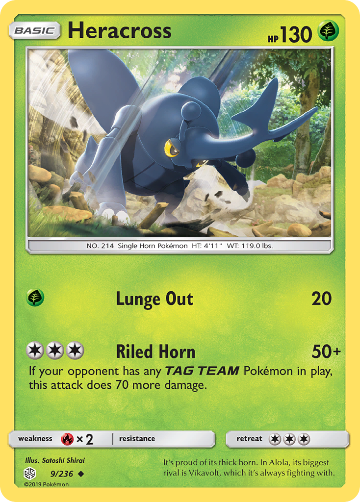 Heracross (9/236) [Sun & Moon: Cosmic Eclipse] | Dragon's Lair Comics and Fantasy Houston TX