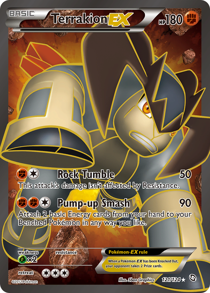 Terrakion EX (121/124) [Black & White: Dragons Exalted] | Dragon's Lair Comics and Fantasy Houston TX