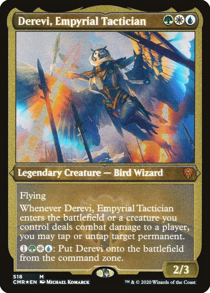 Derevi, Empyrial Tactician (Etched) [Commander Legends] | Dragon's Lair Comics and Fantasy Houston TX