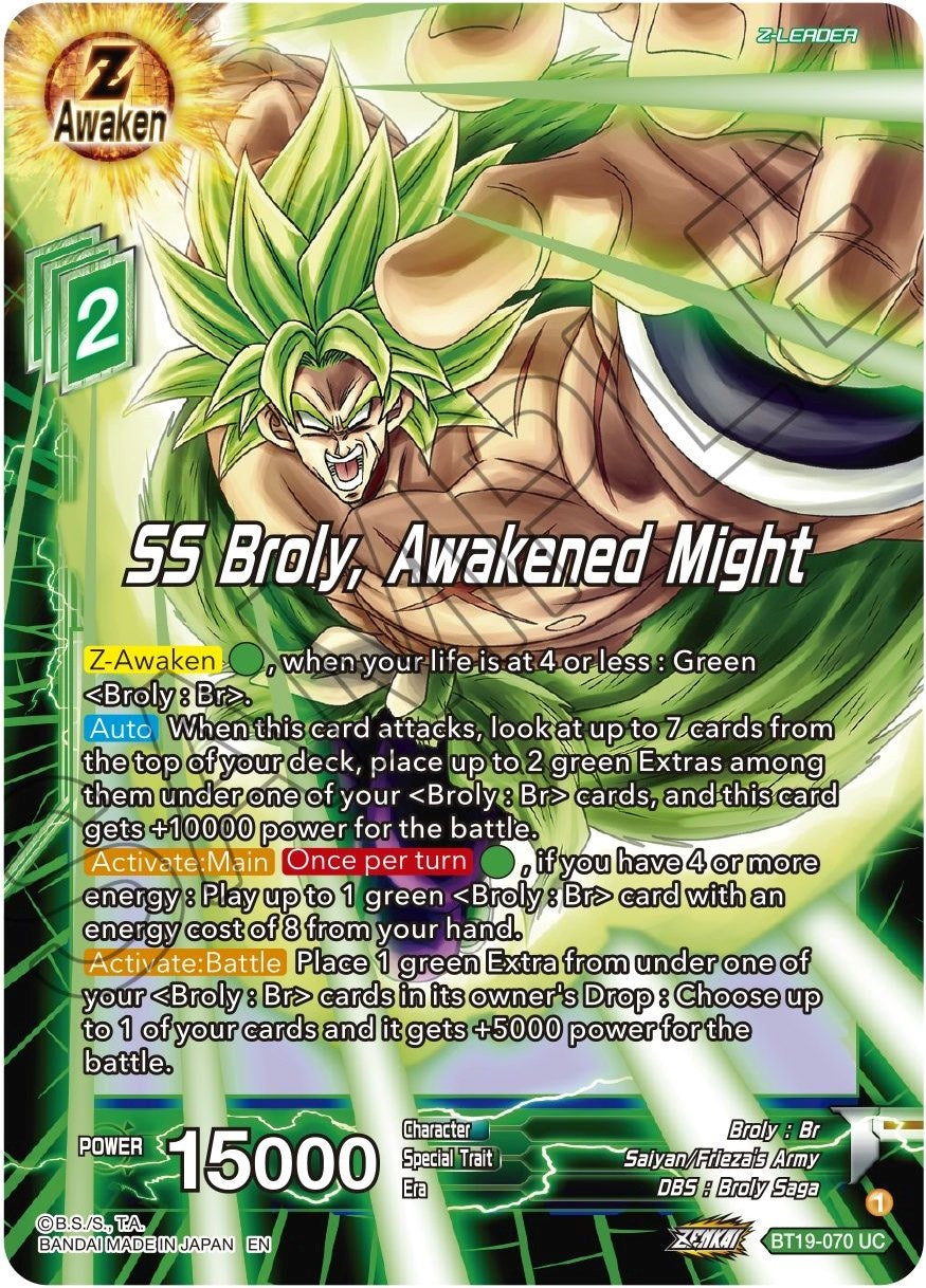 SS Broly, Awakened Might (BT19-070) [Fighter's Ambition] | Dragon's Lair Comics and Fantasy Houston TX