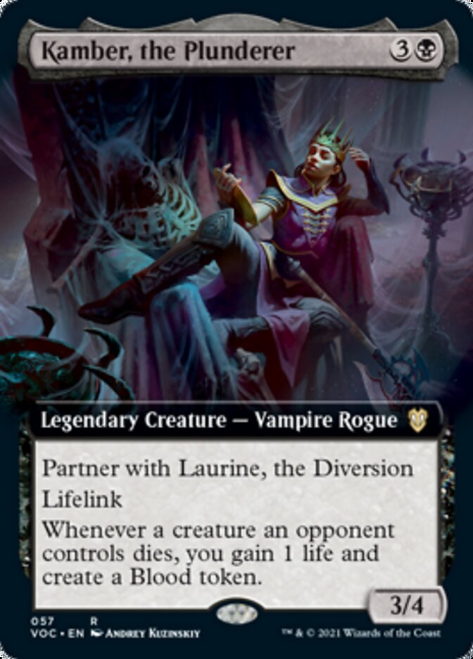 Kamber, the Plunderer (Extended Art) [Innistrad: Crimson Vow Commander] | Dragon's Lair Comics and Fantasy Houston TX