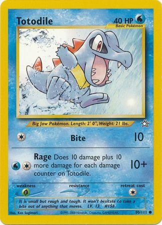Totodile (80/111) [Neo Genesis Unlimited] | Dragon's Lair Comics and Fantasy Houston TX