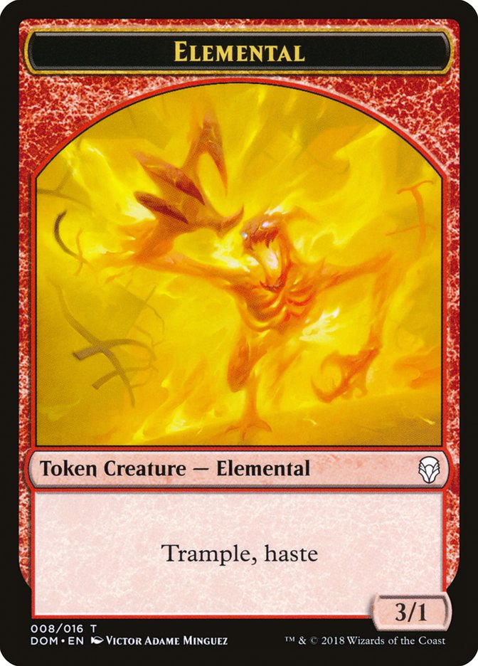 Elemental Token [Dominaria Tokens] | Dragon's Lair Comics and Fantasy Houston TX
