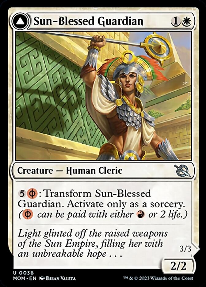 Sun-Blessed Guardian // Furnace-Blessed Conqueror [March of the Machine] | Dragon's Lair Comics and Fantasy Houston TX