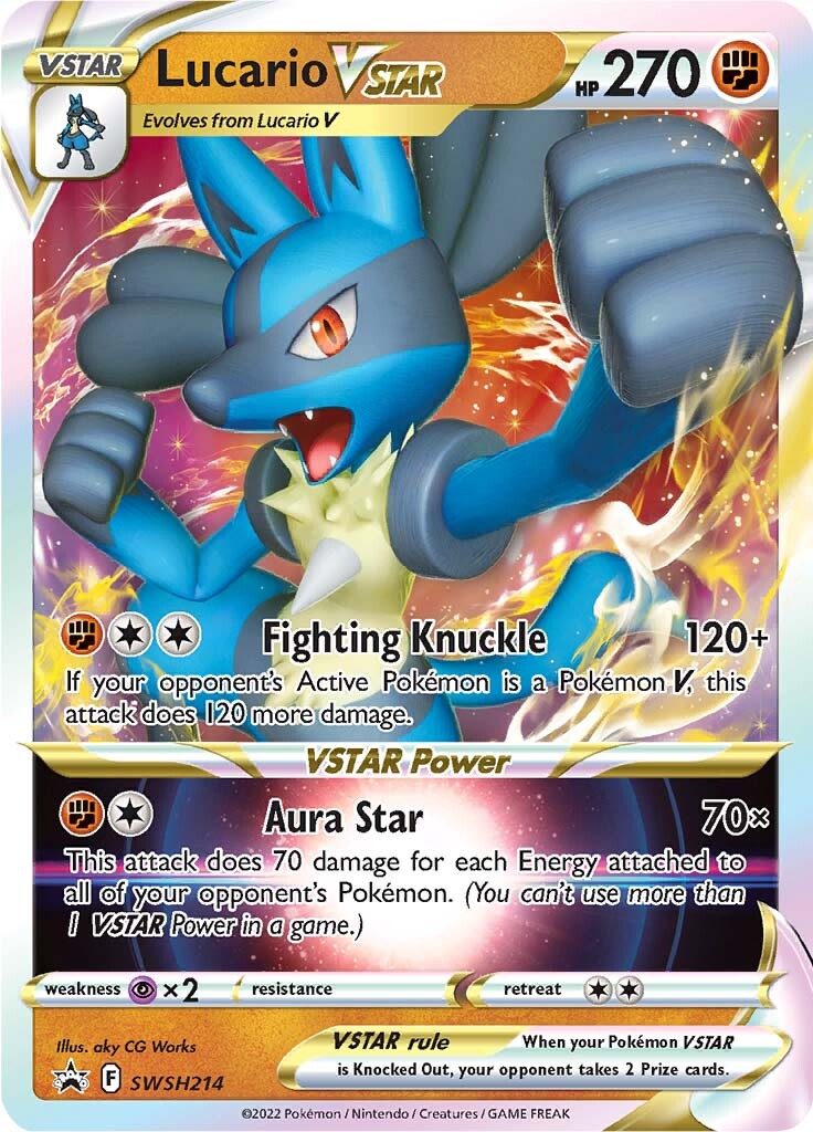 Lucario VSTAR (SWSH214) [Sword & Shield: Black Star Promos] | Dragon's Lair Comics and Fantasy Houston TX