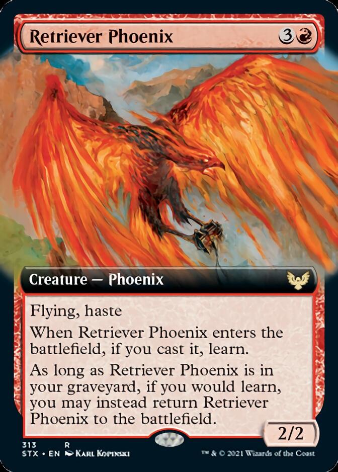 Retriever Phoenix (Extended Art) [Strixhaven: School of Mages] | Dragon's Lair Comics and Fantasy Houston TX