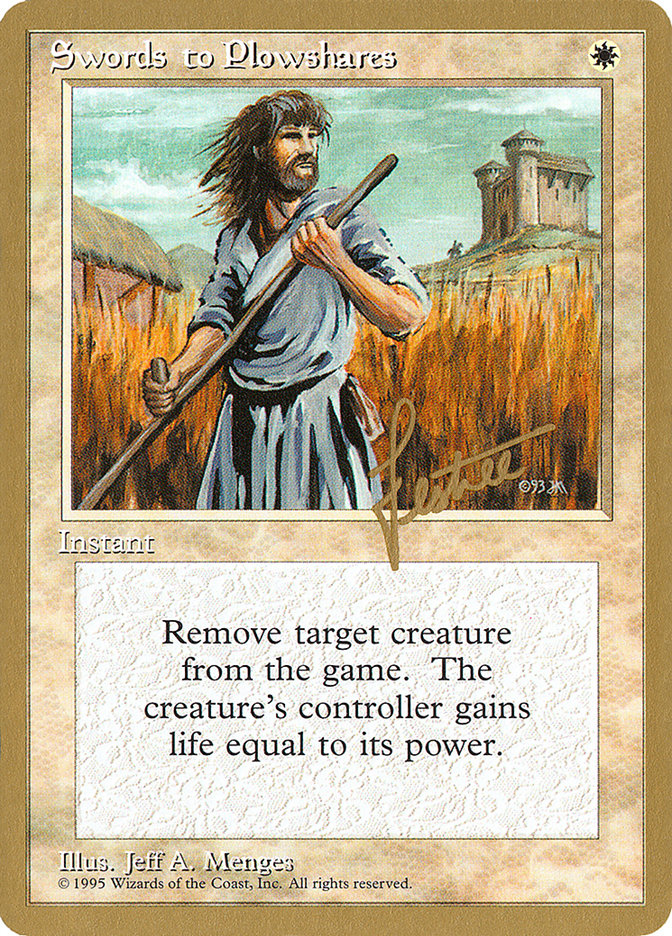 Swords to Plowshares (Bertrand Lestree) [Pro Tour Collector Set] | Dragon's Lair Comics and Fantasy Houston TX