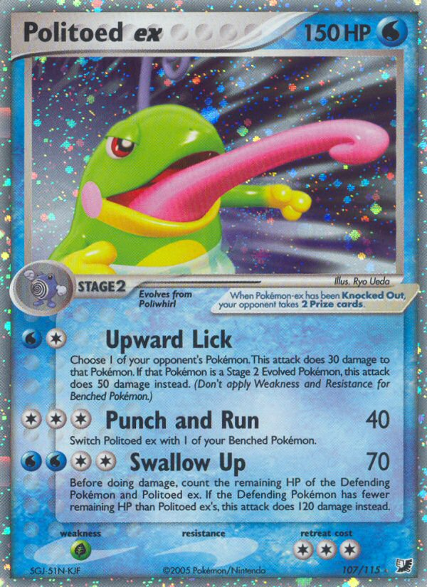 Politoed ex (107/115) [EX: Unseen Forces] | Dragon's Lair Comics and Fantasy Houston TX