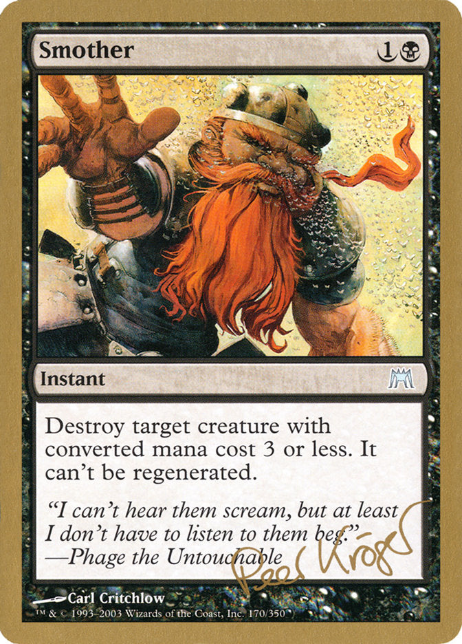 Smother (Peer Kroger) [World Championship Decks 2003] | Dragon's Lair Comics and Fantasy Houston TX