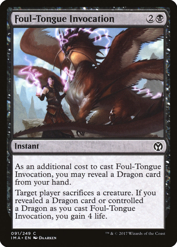 Foul-Tongue Invocation [Iconic Masters] | Dragon's Lair Comics and Fantasy Houston TX
