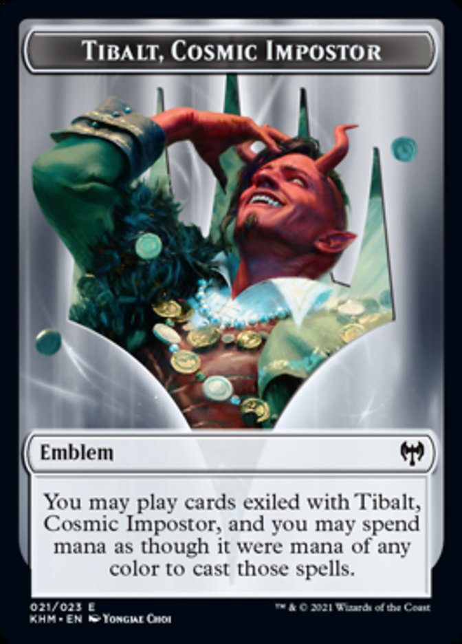 Tibalt, Cosmic Impostor Emblem [Kaldheim Tokens] | Dragon's Lair Comics and Fantasy Houston TX