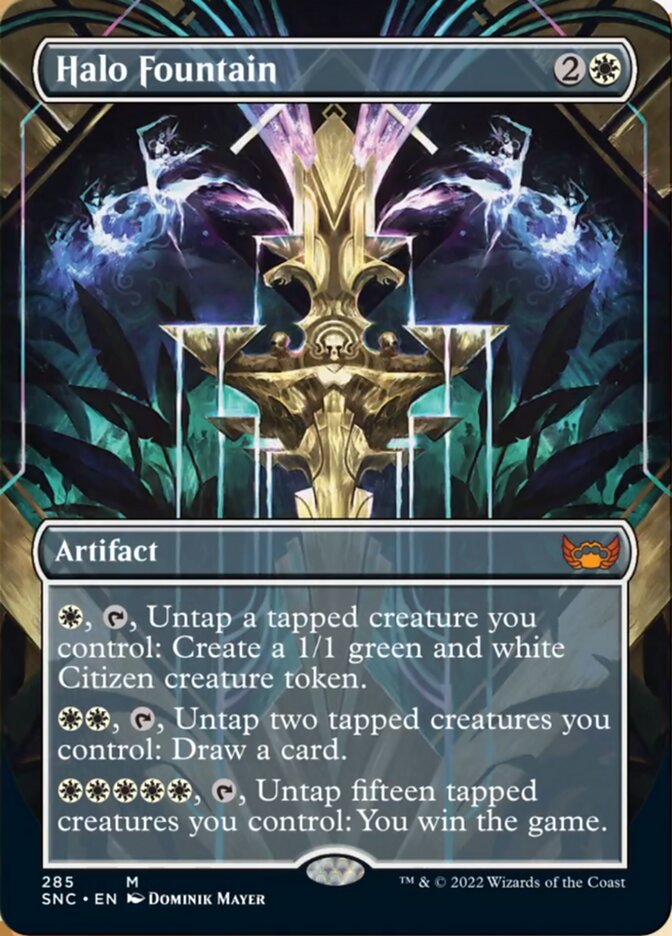 Halo Fountain (Borderless Alternate Art) [Streets of New Capenna] | Dragon's Lair Comics and Fantasy Houston TX