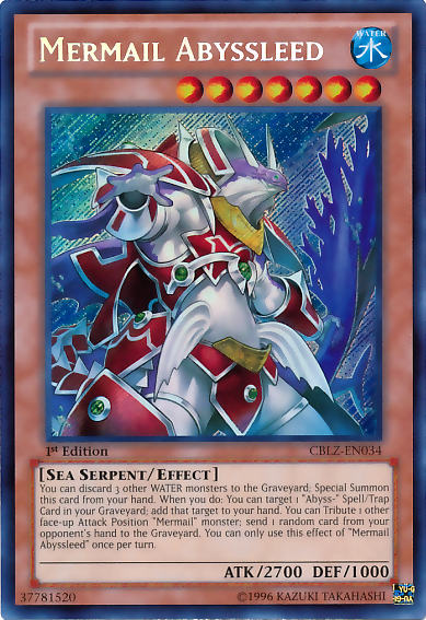 Mermail Abyssleed [CBLZ-EN034] Secret Rare | Dragon's Lair Comics and Fantasy Houston TX
