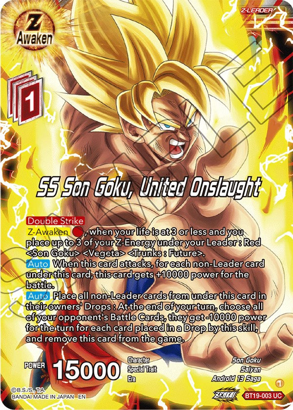 SS Son Goku, United Onslaught (BT19-003) [Fighter's Ambition] | Dragon's Lair Comics and Fantasy Houston TX