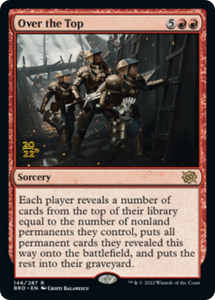 Over the Top [The Brothers' War Prerelease Promos] | Dragon's Lair Comics and Fantasy Houston TX