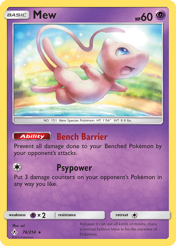 Mew (76/214) [Sun & Moon: Unbroken Bonds] | Dragon's Lair Comics and Fantasy Houston TX