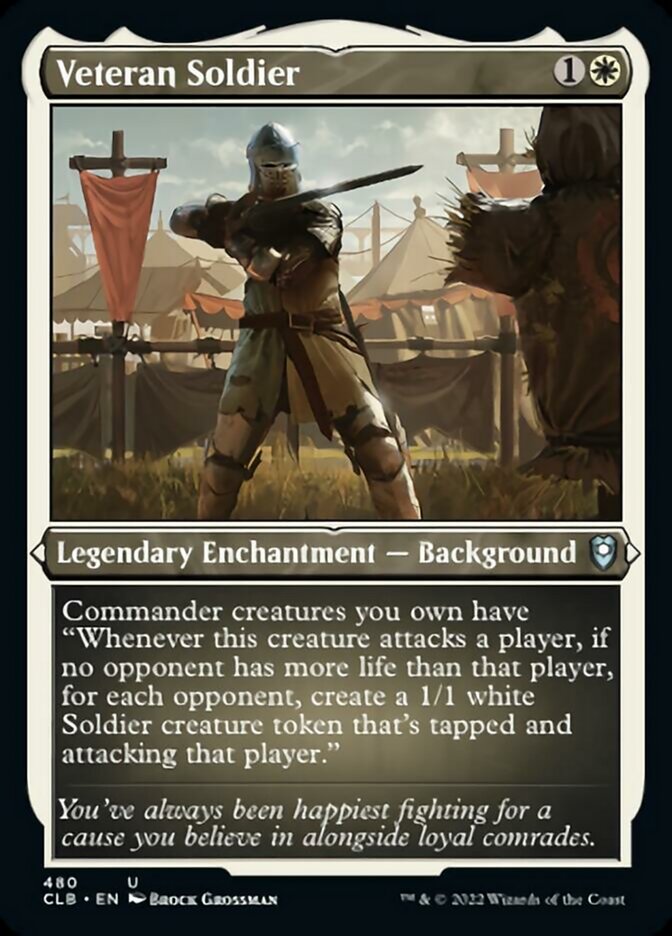 Veteran Soldier (Foil Etched) [Commander Legends: Battle for Baldur's Gate] | Dragon's Lair Comics and Fantasy Houston TX