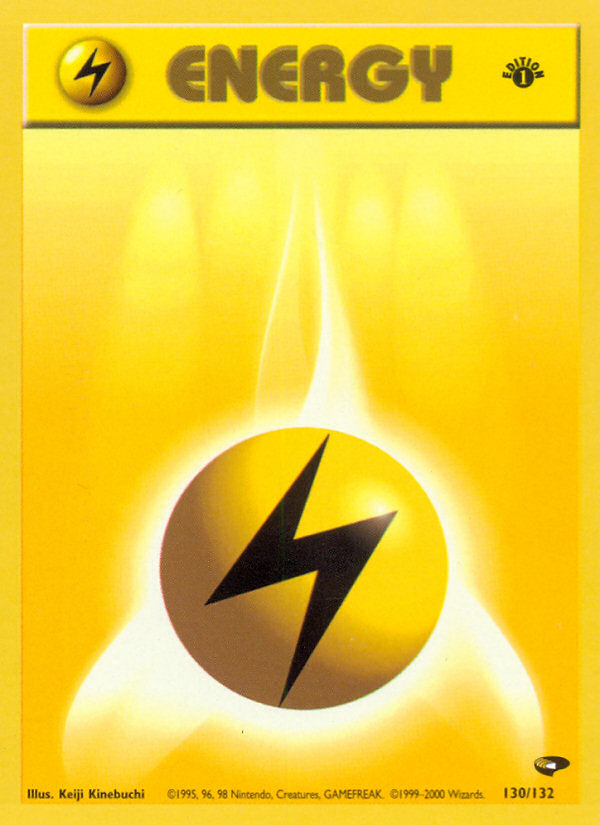 Lightning Energy (130/132) [Gym Challenge 1st Edition] | Dragon's Lair Comics and Fantasy Houston TX