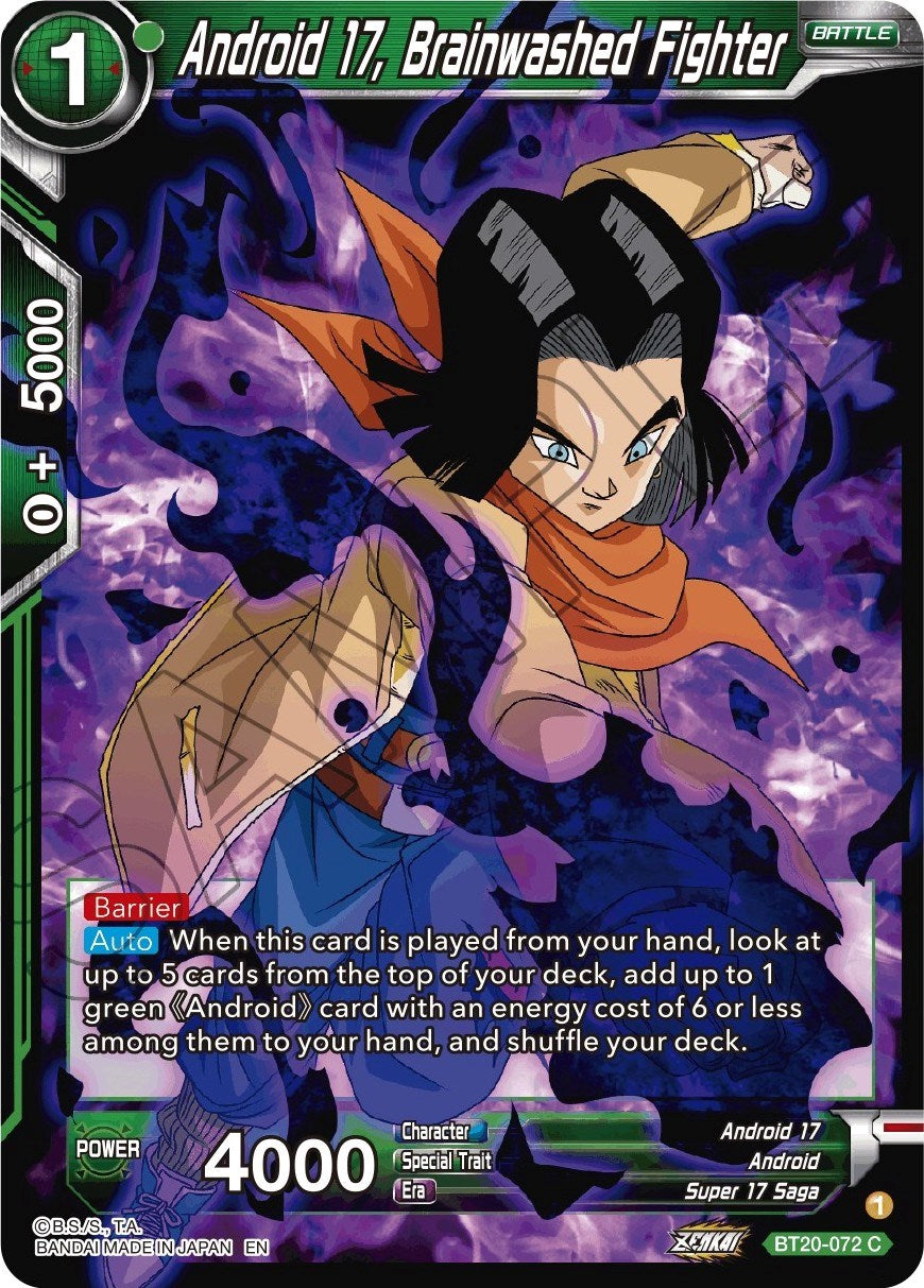 Android 17, Brainwashed Fighter (BT20-072) [Power Absorbed] | Dragon's Lair Comics and Fantasy Houston TX