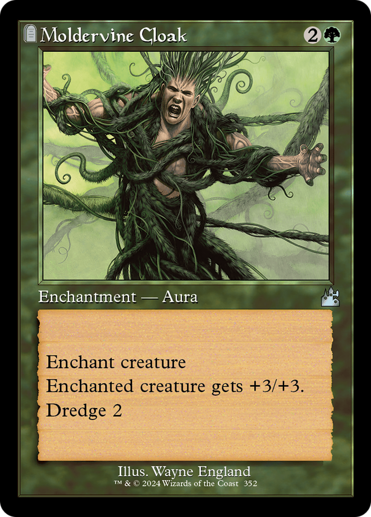 Moldervine Cloak (Retro Frame) [Ravnica Remastered] | Dragon's Lair Comics and Fantasy Houston TX
