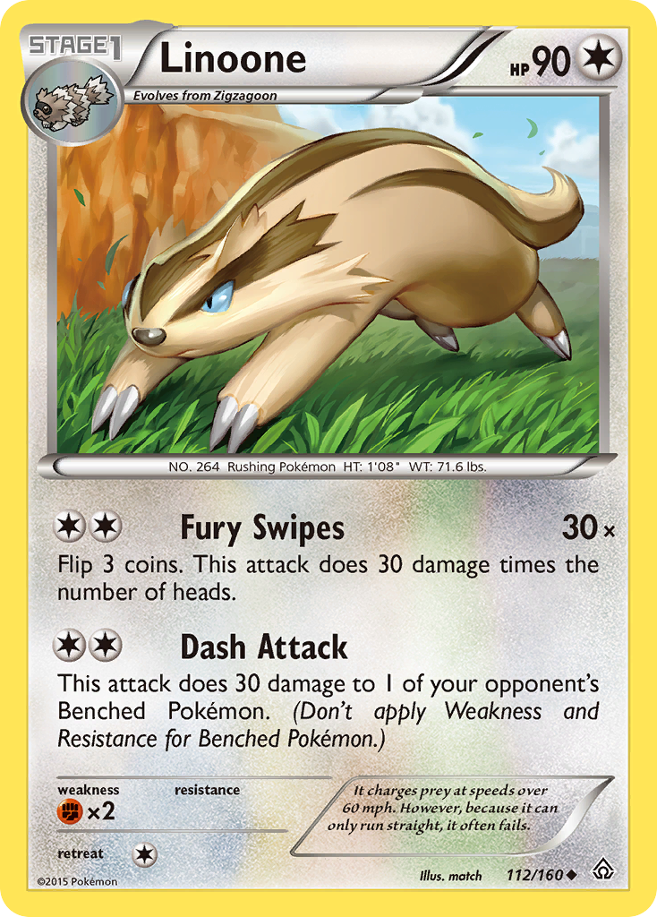 Linoone (112/160) [XY: Primal Clash] | Dragon's Lair Comics and Fantasy Houston TX