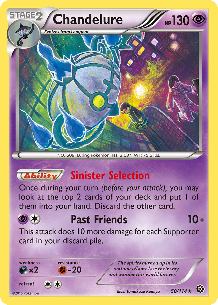 Chandelure (50/114) [XY: Steam Siege] | Dragon's Lair Comics and Fantasy Houston TX