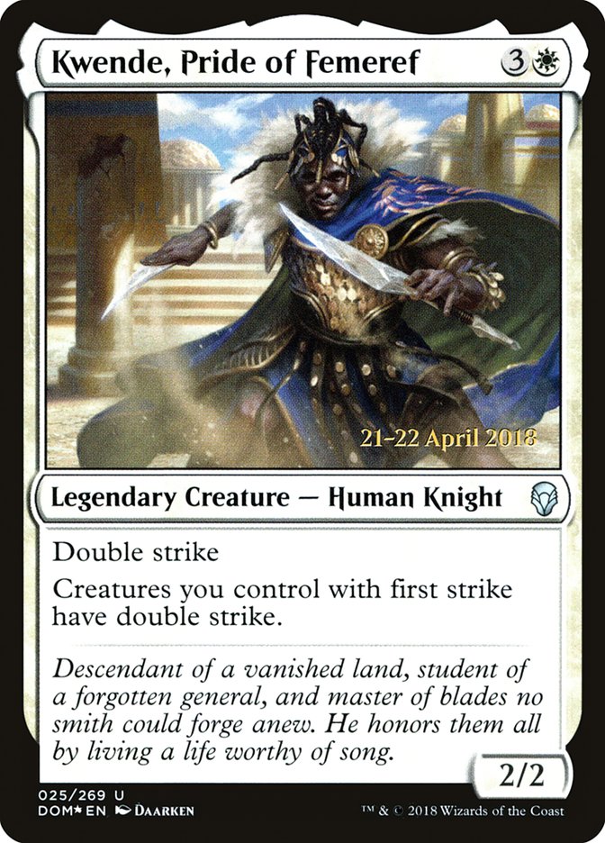 Kwende, Pride of Femeref [Dominaria Prerelease Promos] | Dragon's Lair Comics and Fantasy Houston TX