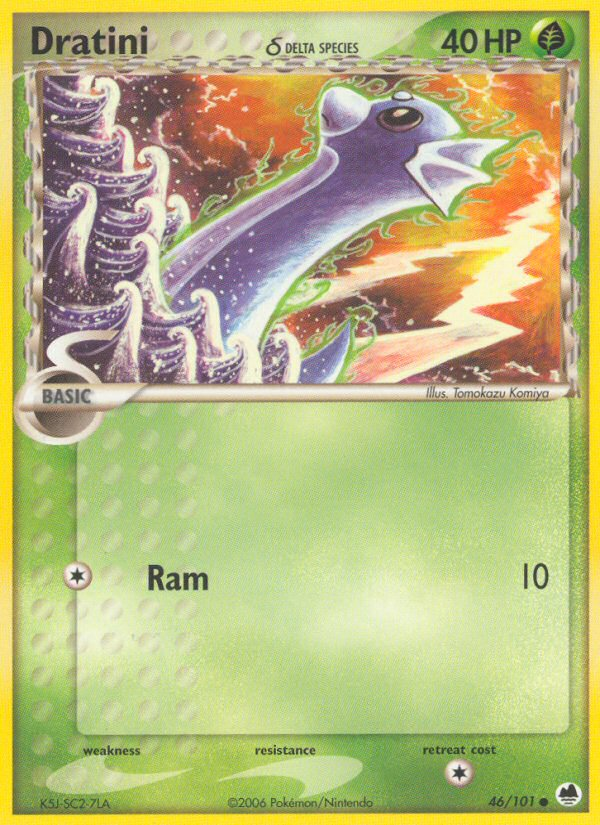 Dratini (46/101) (Delta Species) [EX: Dragon Frontiers] | Dragon's Lair Comics and Fantasy Houston TX