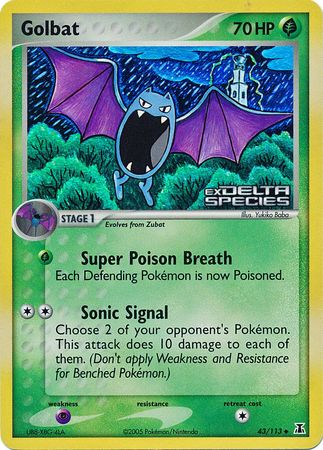 Golbat (43/113) (Stamped) [EX: Delta Species] | Dragon's Lair Comics and Fantasy Houston TX