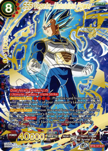 SSB Vegeta, Unbridled Power (BT16-147) [Realm of the Gods] | Dragon's Lair Comics and Fantasy Houston TX